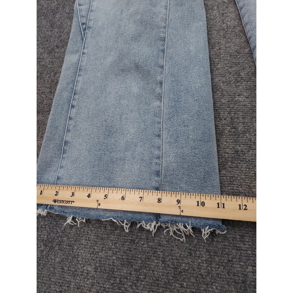 Good American Jeans Womens 10/30 Blue Light Wash Good Waist Palazzo Denim Wide - Picture 5 of 13